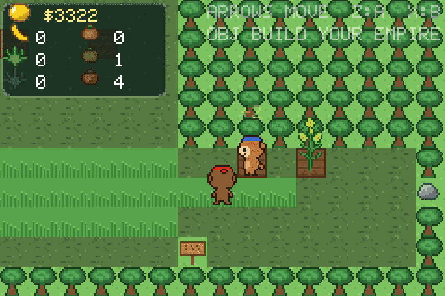 Banana Don — top-down pixel-art farm sim with a crime-story spine