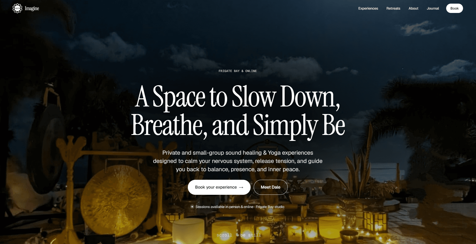 Imagine Yoga & Sound Therapy — luxury Caribbean wellness site