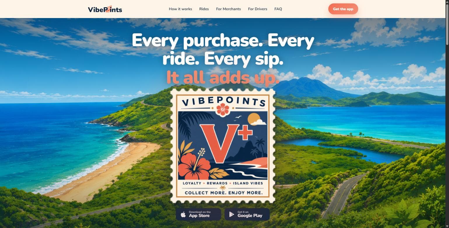 VibePoints — loyalty and rewards app for St. Kitts & Nevis